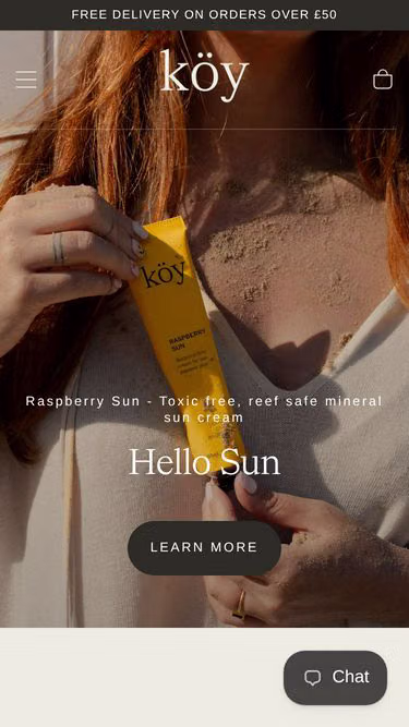 Screenshot of koy.skin