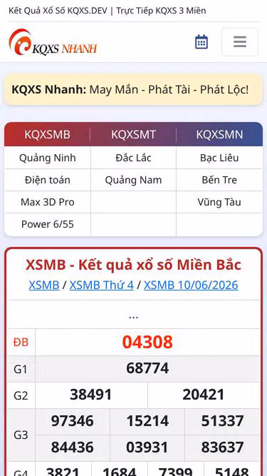 Screenshot of kqxs.dev