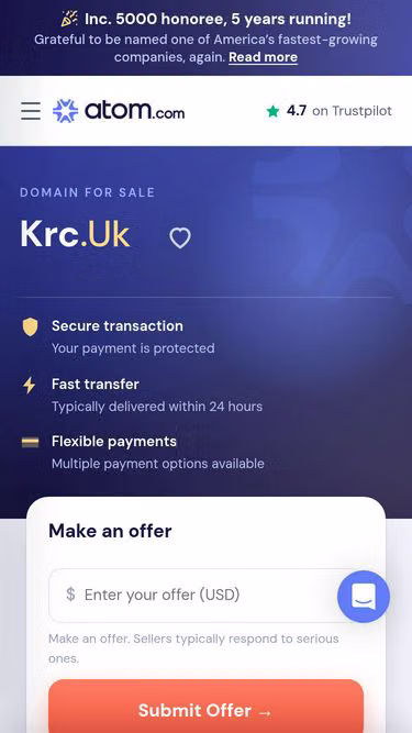 Screenshot of krc.uk