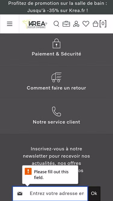 Screenshot of krea.fr
