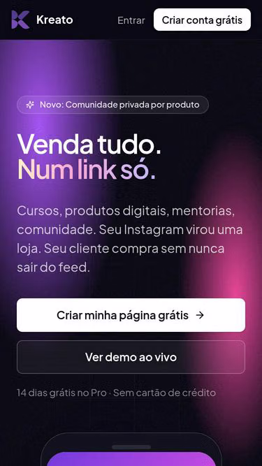 Screenshot of kreato.com.br