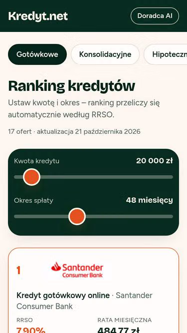 Screenshot of kredyt.net