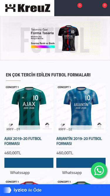 Screenshot of kreuz.com.tr