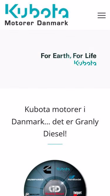 Screenshot of kubota.dk