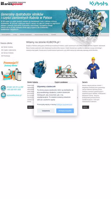 Screenshot of kubota.pl