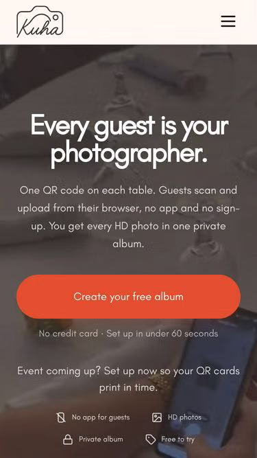 Screenshot of kuha.app