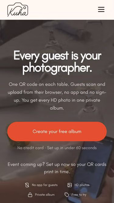 Screenshot of kuha.fyi