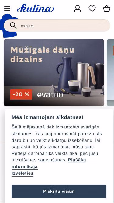 Screenshot of kulina.lv