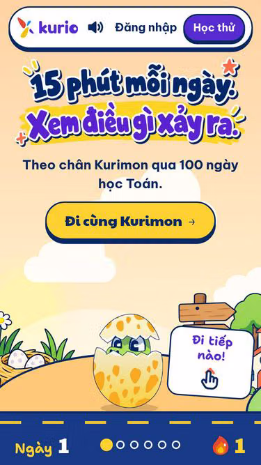 Screenshot of kurio.vn
