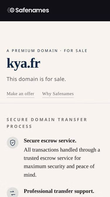 Screenshot of kya.fr