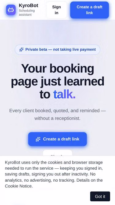 Screenshot of kyro.bot