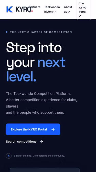 Screenshot of kyro.events