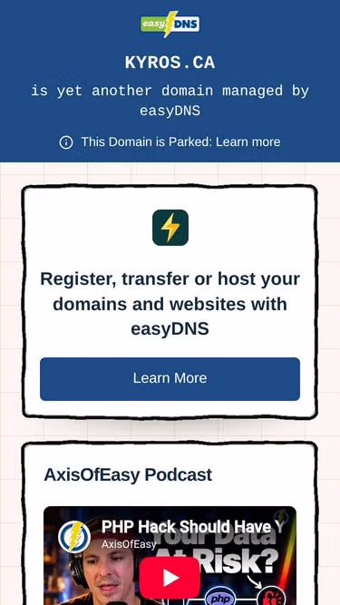 Screenshot of kyros.ca
