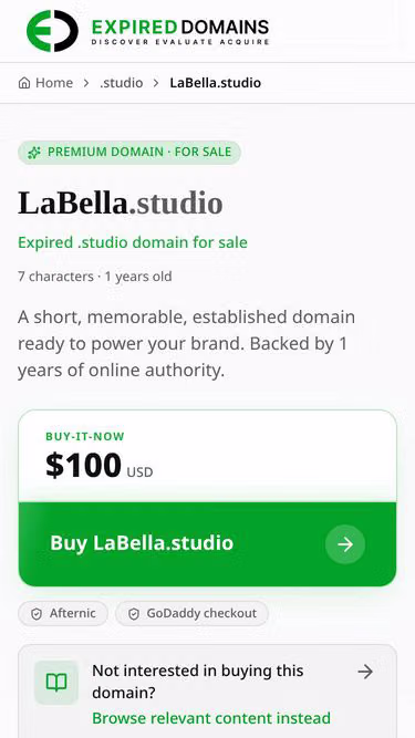 Screenshot of labella.studio
