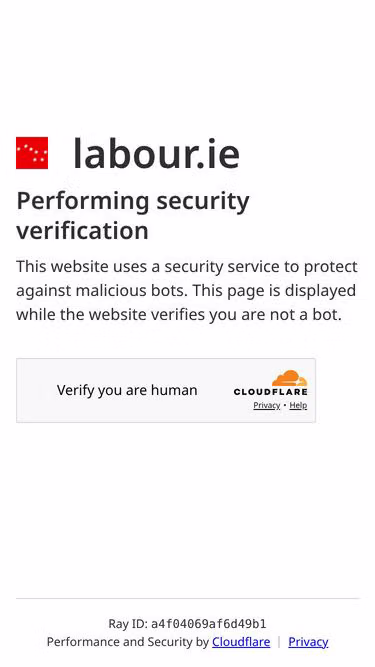 Screenshot of labour.ie