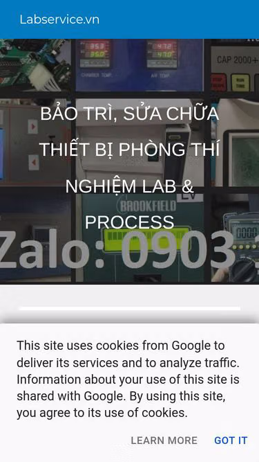 Screenshot of labservice.vn