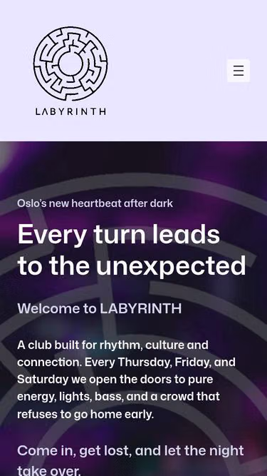 Screenshot of labyrinth.no