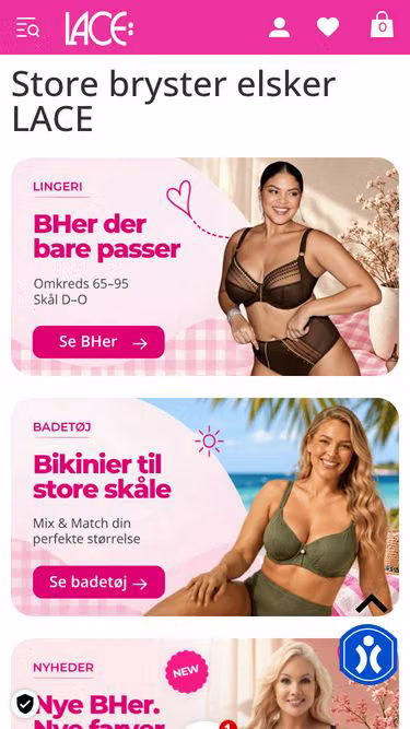 Screenshot of lace.dk