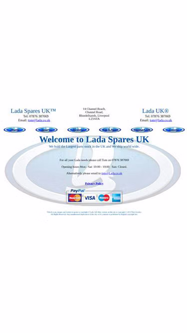 Screenshot of lada.co.uk