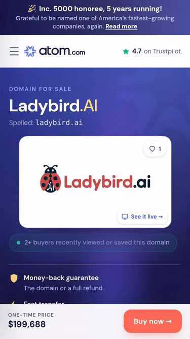 Screenshot of ladybird.ai