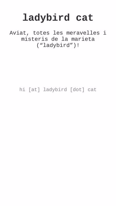 Screenshot of ladybird.cat