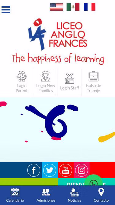 Screenshot of laf.edu.mx
