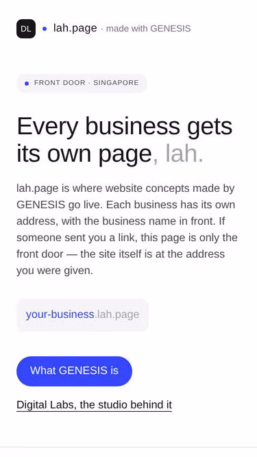 Screenshot of lah.page