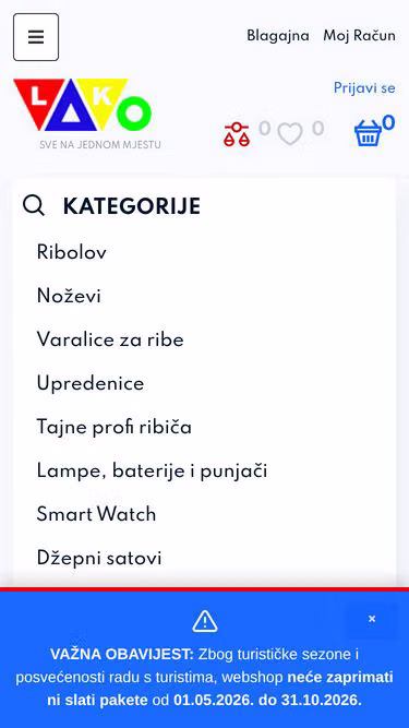 Screenshot of lako.hr