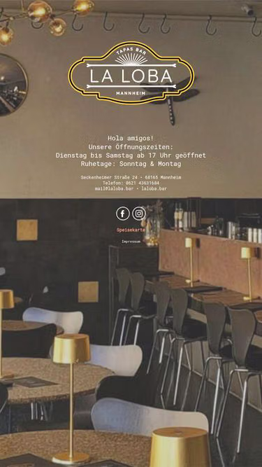 Screenshot of laloba.bar