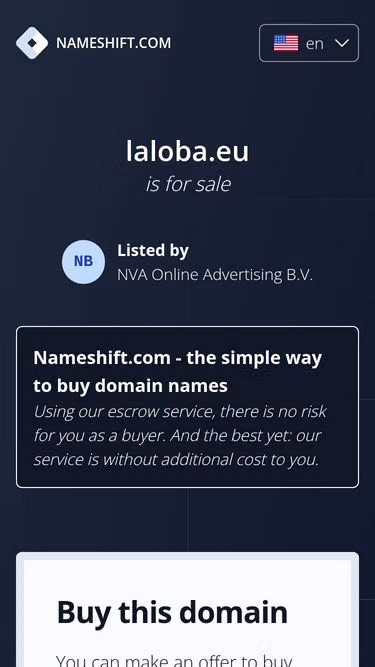 Screenshot of laloba.eu