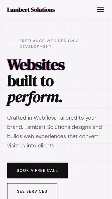 Screenshot of lambert.solutions