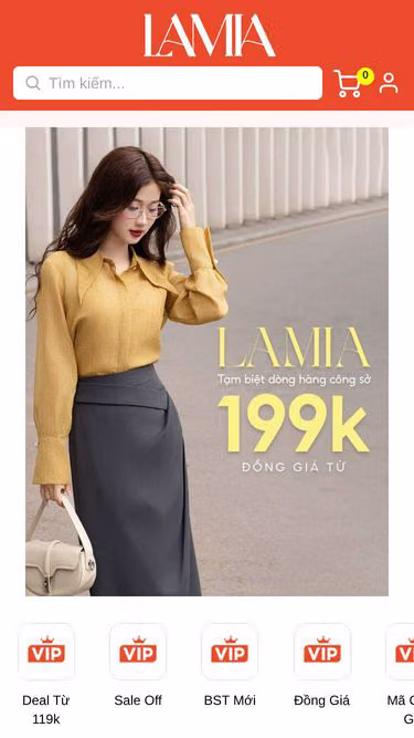 Screenshot of lamia.com.vn