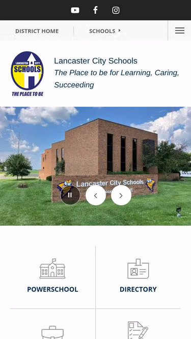Screenshot of lancaster.k12.oh.us