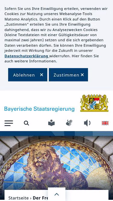 Screenshot of land.bayern