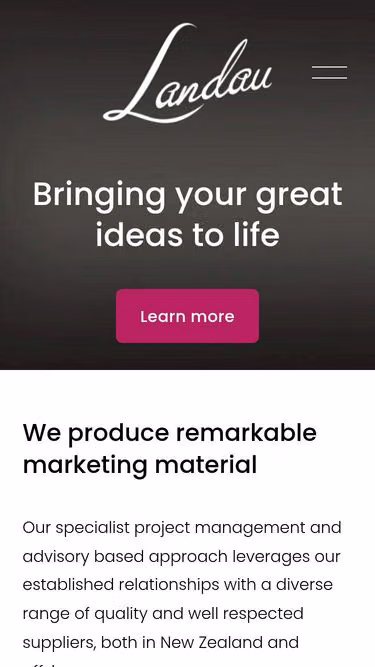 Screenshot of landau.co.nz
