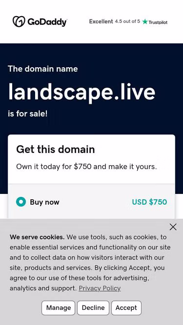Screenshot of landscape.live