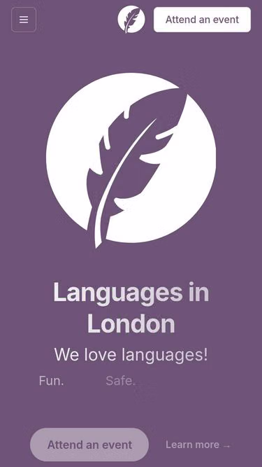 Screenshot of languages.london