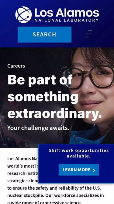 Screenshot of lanl.jobs