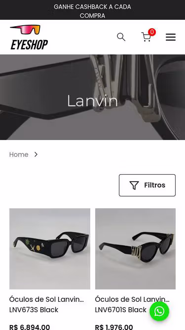 Screenshot of lanvin.com.br