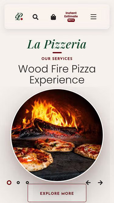 Screenshot of lapizzeria.com
