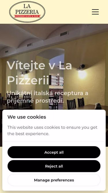 Screenshot of lapizzeria.cz