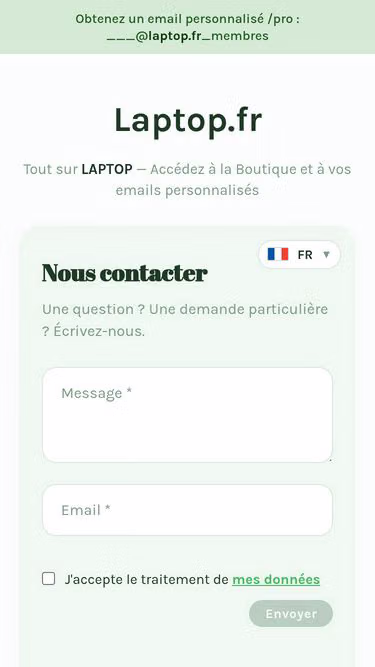 Screenshot of laptop.fr