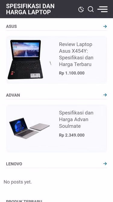 Screenshot of laptop.my.id