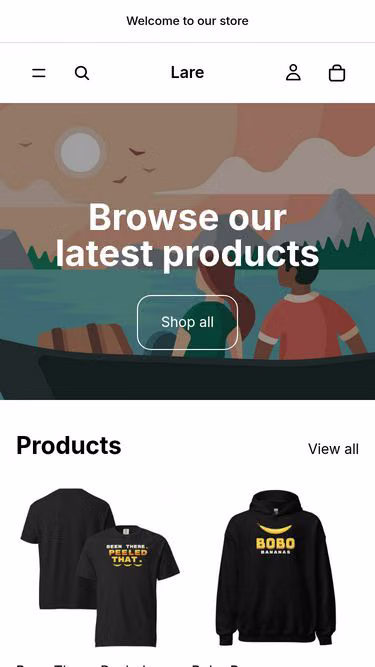 Screenshot of lared.store
