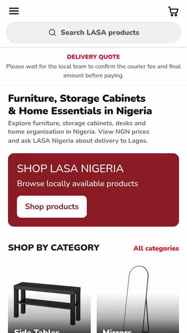Screenshot of lasa.ng