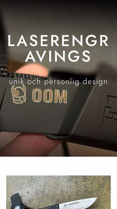 Screenshot of laserengraving.se