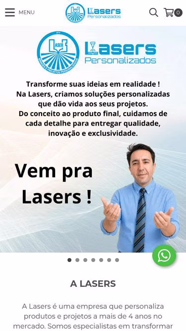 Screenshot of lasers.com.br