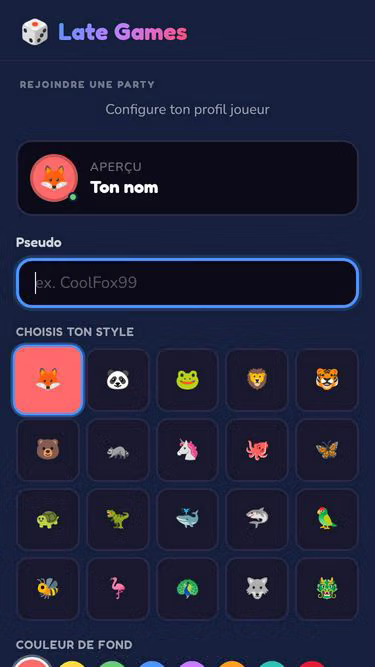 Screenshot of late.games