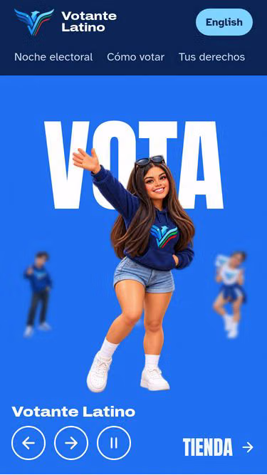Screenshot of latinos.voto