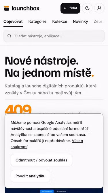 Screenshot of launchbox.cz